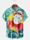 Men's Christmas Funny Graphic Short Sleeve Hawaiian Shirt